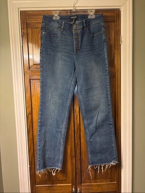 Kenneth Cole Medium Blue Button-Front Denim Jeans